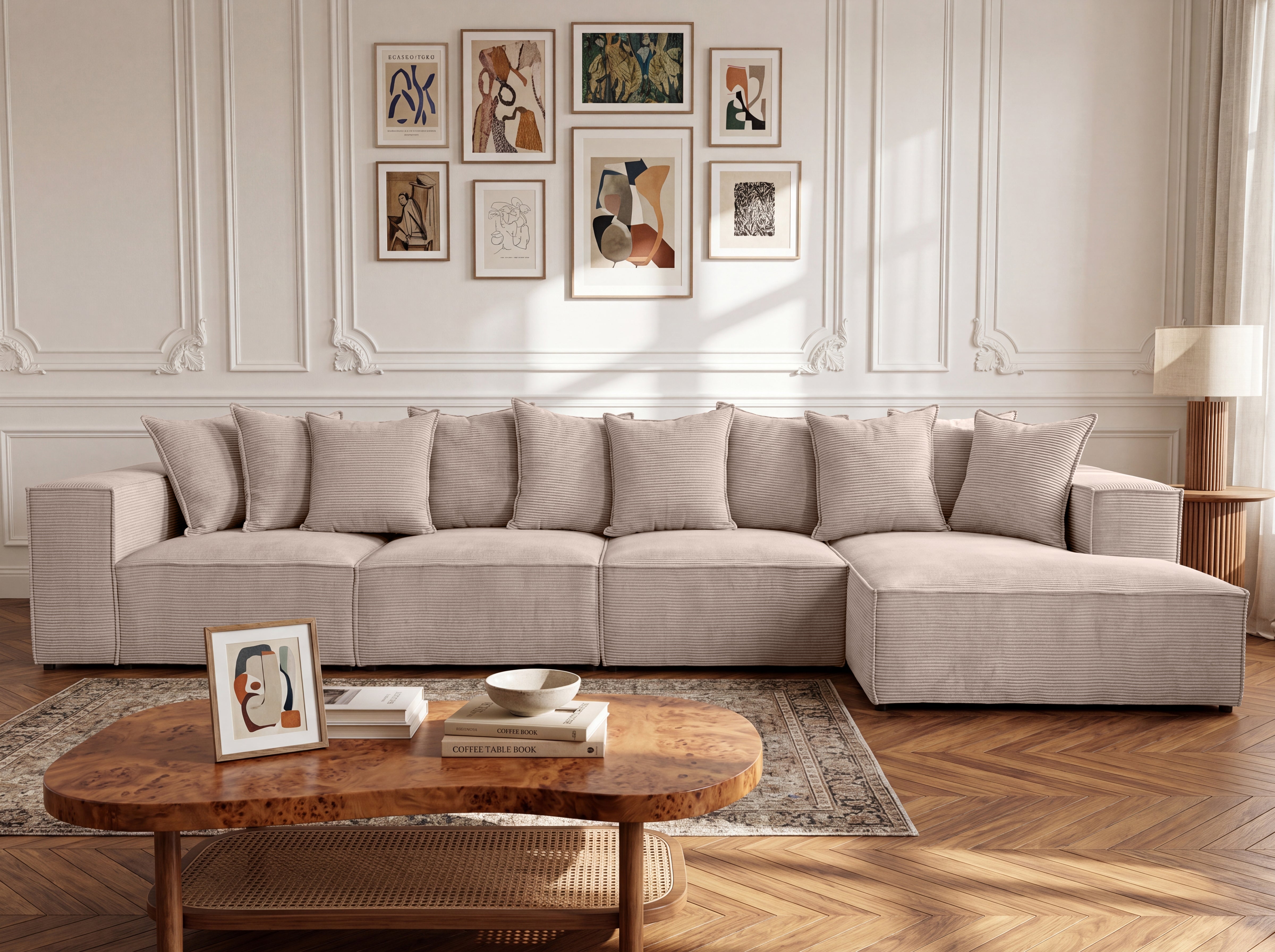 Designer Sofa Largo L Maxi in Cord