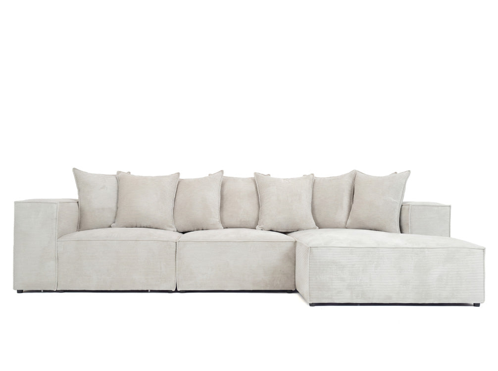 Designer Sofa Largo L in Corduroy