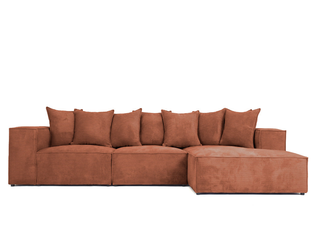 Designer Sofa Largo L in Corduroy