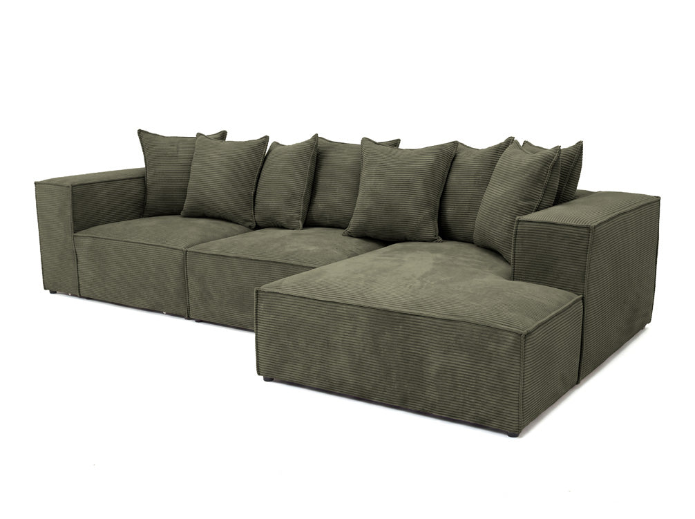 Designer Sofa Largo L in Corduroy