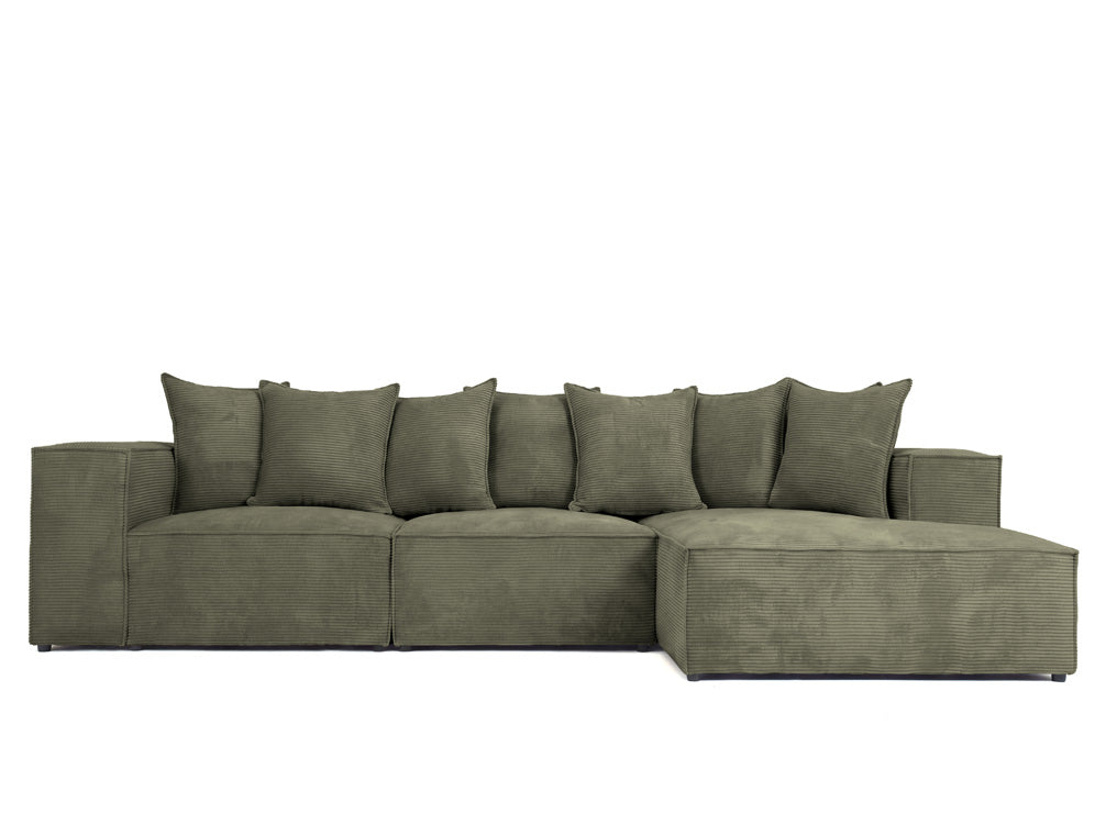 Designer Sofa Largo L in Corduroy