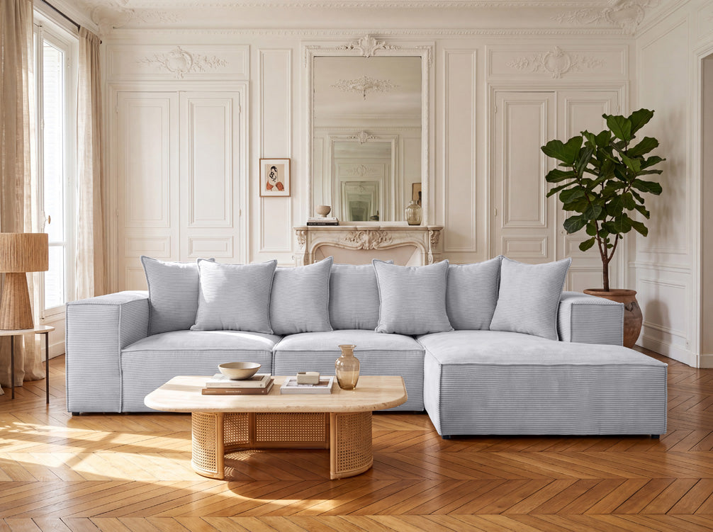 Designer Sofa Largo L in Corduroy