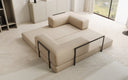 Lazy Spar-Set: 3-Sitzer + Hocker in Bouclé