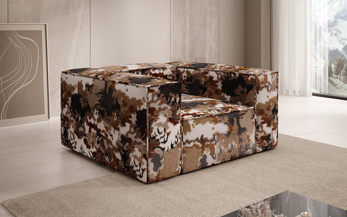 Designer sofa armchair Lesley - jacquard with watercolor pattern
