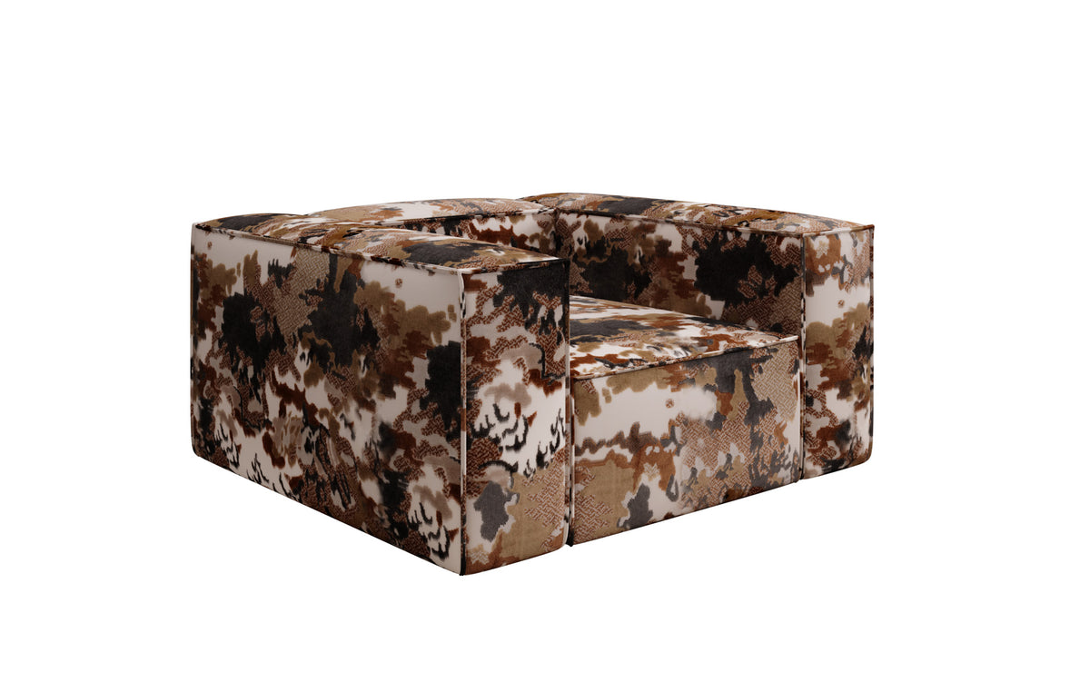 Designer sofa armchair Lesley - jacquard with watercolor pattern