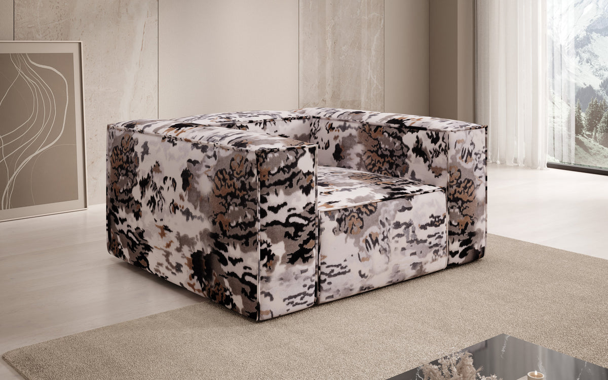 Designer sofa armchair Lesley - jacquard with watercolor pattern