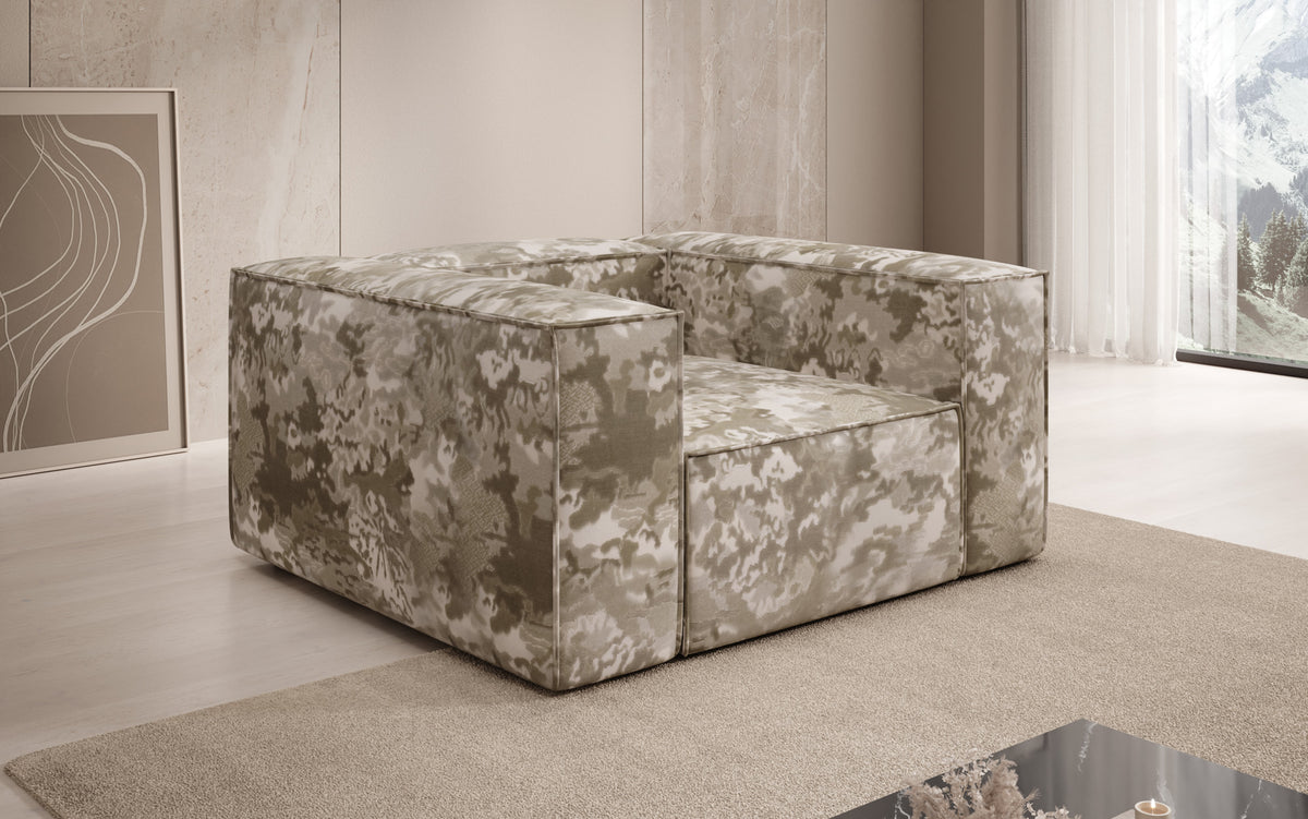 Designer sofa armchair Lesley - jacquard with watercolor pattern