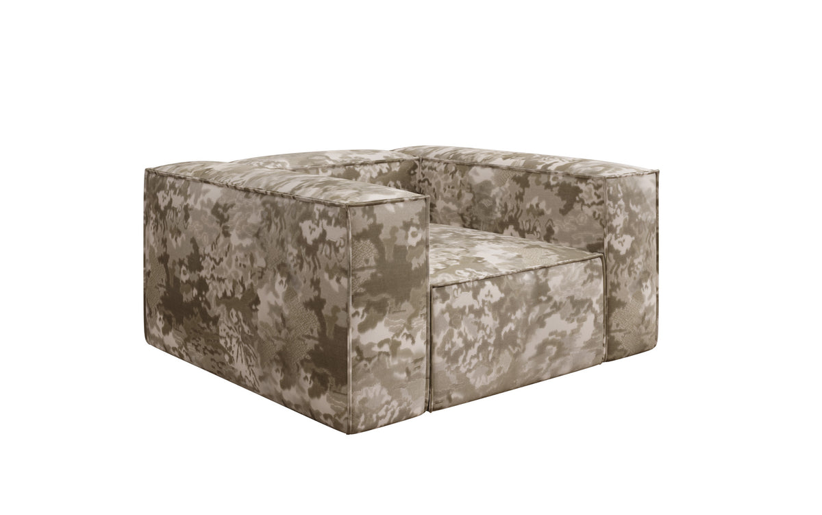 Designer sofa armchair Lesley - jacquard with watercolor pattern
