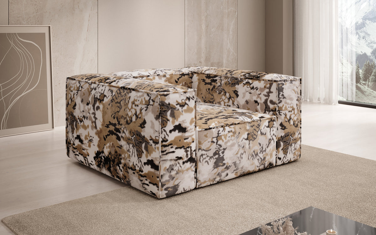 Designer sofa armchair Lesley - jacquard with watercolor pattern