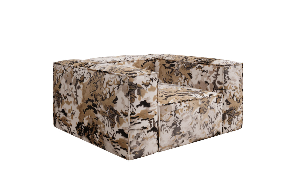 Designer sofa armchair Lesley - jacquard with watercolor pattern