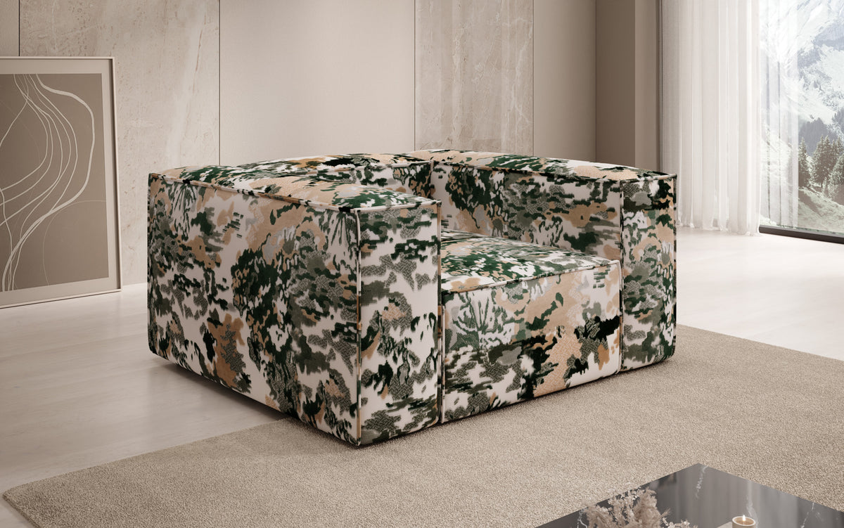 Designer sofa armchair Lesley - jacquard with watercolor pattern