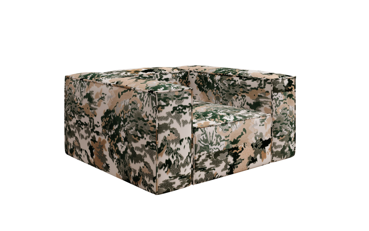 Designer sofa armchair Lesley - jacquard with watercolor pattern