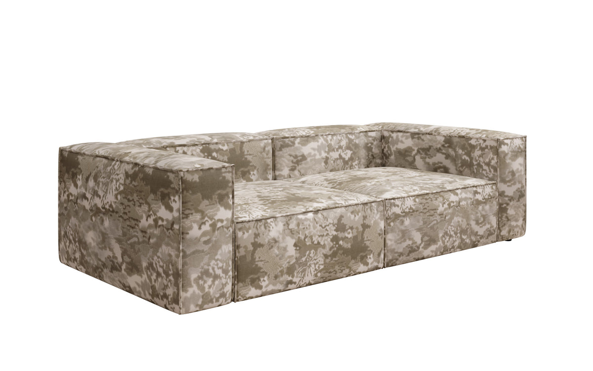 Designer sofa Lesley 3-seater - jacquard with watercolor pattern