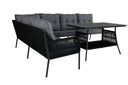Lounge Set Madrid – in Schwarz aus Polyester-Seil und Metall