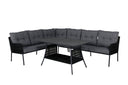 Lounge Set Madrid – in Schwarz aus Polyester-Seil und Metall