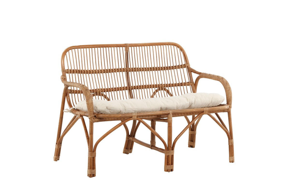 Loungesessel Sevilla – aus Rattan inklusive creme-weißem Kissen