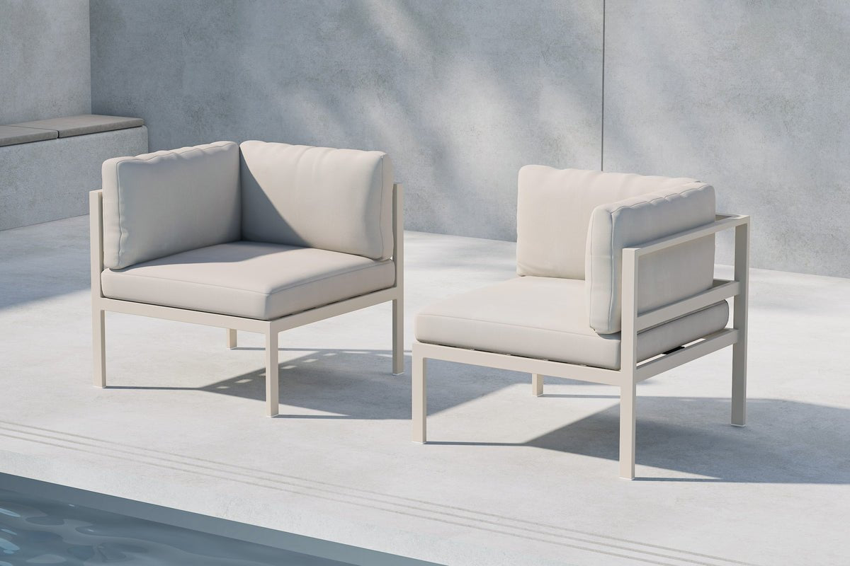 Loungesessel Tim – wetterfest aus Aluminium & Olefin in Beige