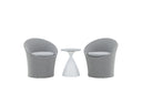 Loungeset Tanja - Grau/Weißes Set mit 2 Stühlen