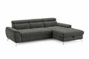 Designer Ecksofa Luno in Strukturstoff Anthrazit