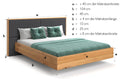 Designer wooden bed Valent made of solid oak in a floating appearance