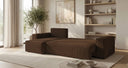 Designer Ecksofa Lunaro Mini mit Schlaf- und Klappfunktion in Cord