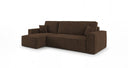 Designer Ecksofa Lunaro Mini mit Schlaf- und Klappfunktion in Cord