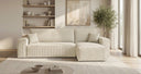Designer Ecksofa Lunaro Mini mit Schlaf- und Klappfunktion in Cord