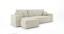 Designer Ecksofa Lunaro Mini mit Schlaf- und Klappfunktion in Cord