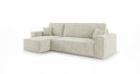 Designer Ecksofa Lunaro Mini mit Schlaf- und Klappfunktion in Cord