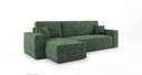 Designer Ecksofa Lunaro Mini mit Schlaf- und Klappfunktion in Cord