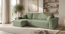 Designer Ecksofa Lunaro Mini mit Schlaf- und Klappfunktion in Cord