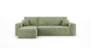 Designer Ecksofa Lunaro Mini mit Schlaf- und Klappfunktion in Cord