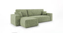 Designer Ecksofa Lunaro Mini mit Schlaf- und Klappfunktion in Cord