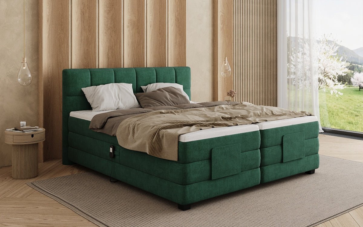 Boxspringbett Monaco - elektrisch verstellbar in Samt