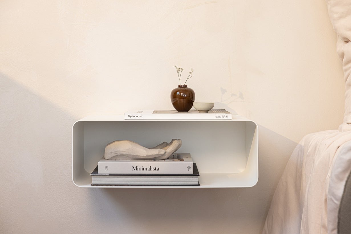 Nightstand Nelio – Hanging Design with Cable Routing