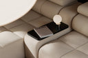 Designer sofa living area Mia with electric seat extension in chenille