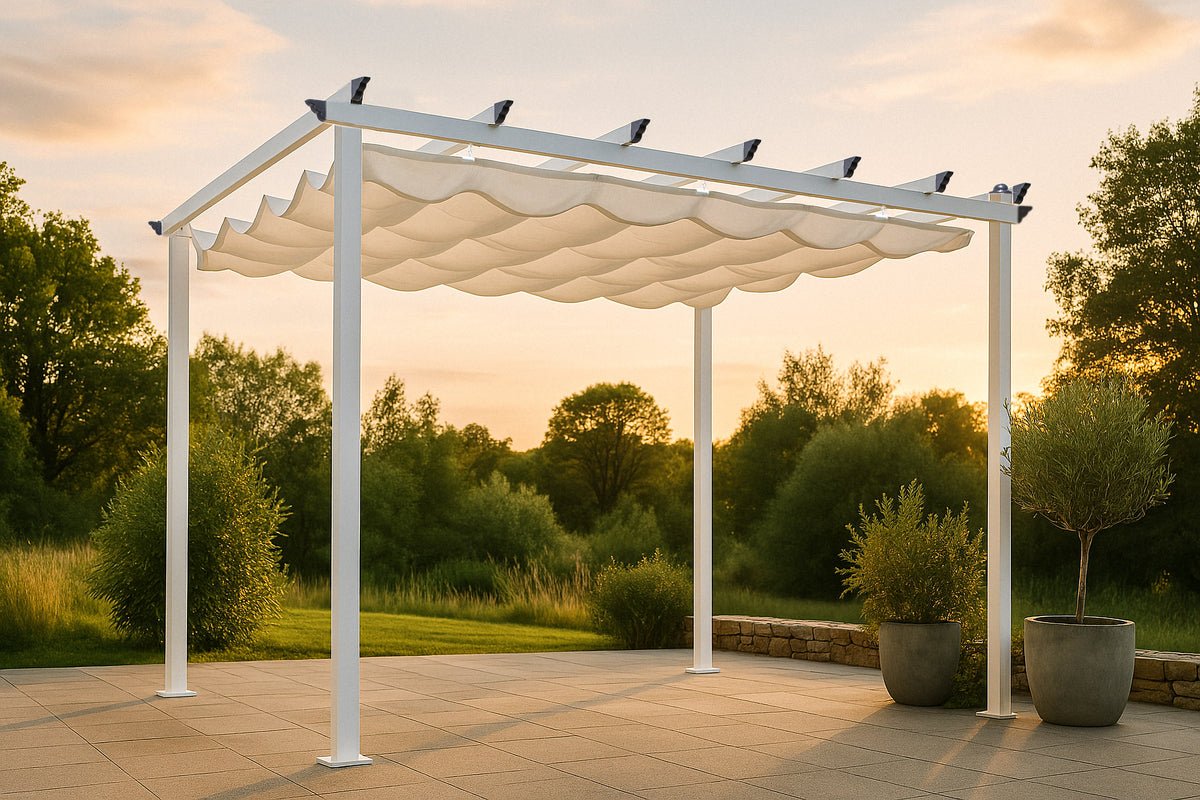 Pergola Solyx - with white polyester roof