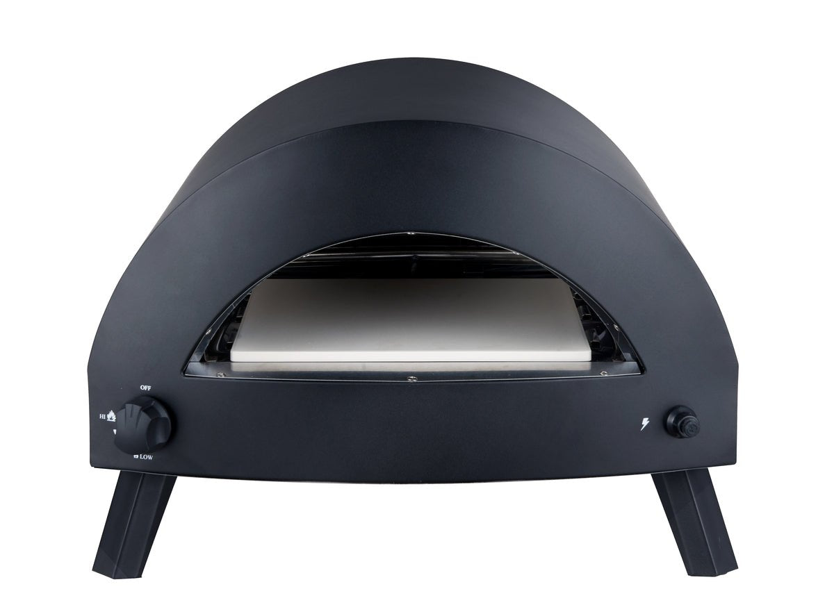 Pizza oven Livorno - made of steel, stainless steel and ceramic in Black