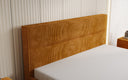 Designer upholstered bed Merry in Corduroy with storage