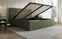 Designer upholstered bed Merry in Corduroy with storage
