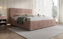 Designer upholstered bed Merry in Corduroy with storage