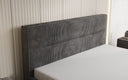 Designer upholstered bed Merry in Corduroy with storage