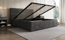 Designer upholstered bed Merry in Corduroy with storage