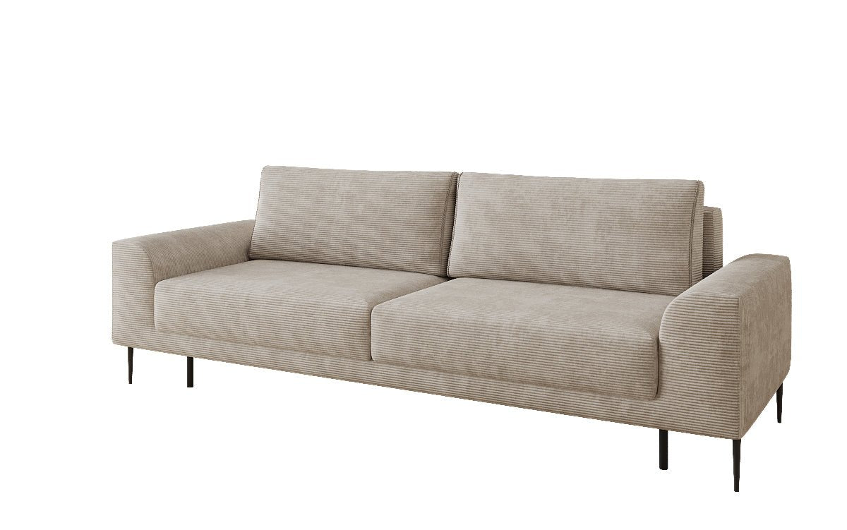 Designer 3 Sitzer Sofa Bloom in Cord mit Schlaffunktion und Stauraum