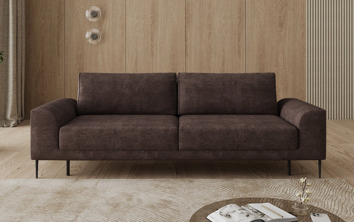 Designer 3 Sitzer Sofa Bloom in Cord mit Schlaffunktion und Stauraum