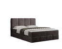 Box spring bed Venice velvet with storage