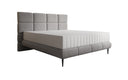 Nessa box spring bed with high legs in teddy bouclé