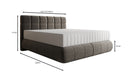 Boxspringbett Nala in Strukturstoff mit Schwebeoptik