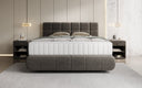 Boxspringbett Nala in Strukturstoff mit Schwebeoptik