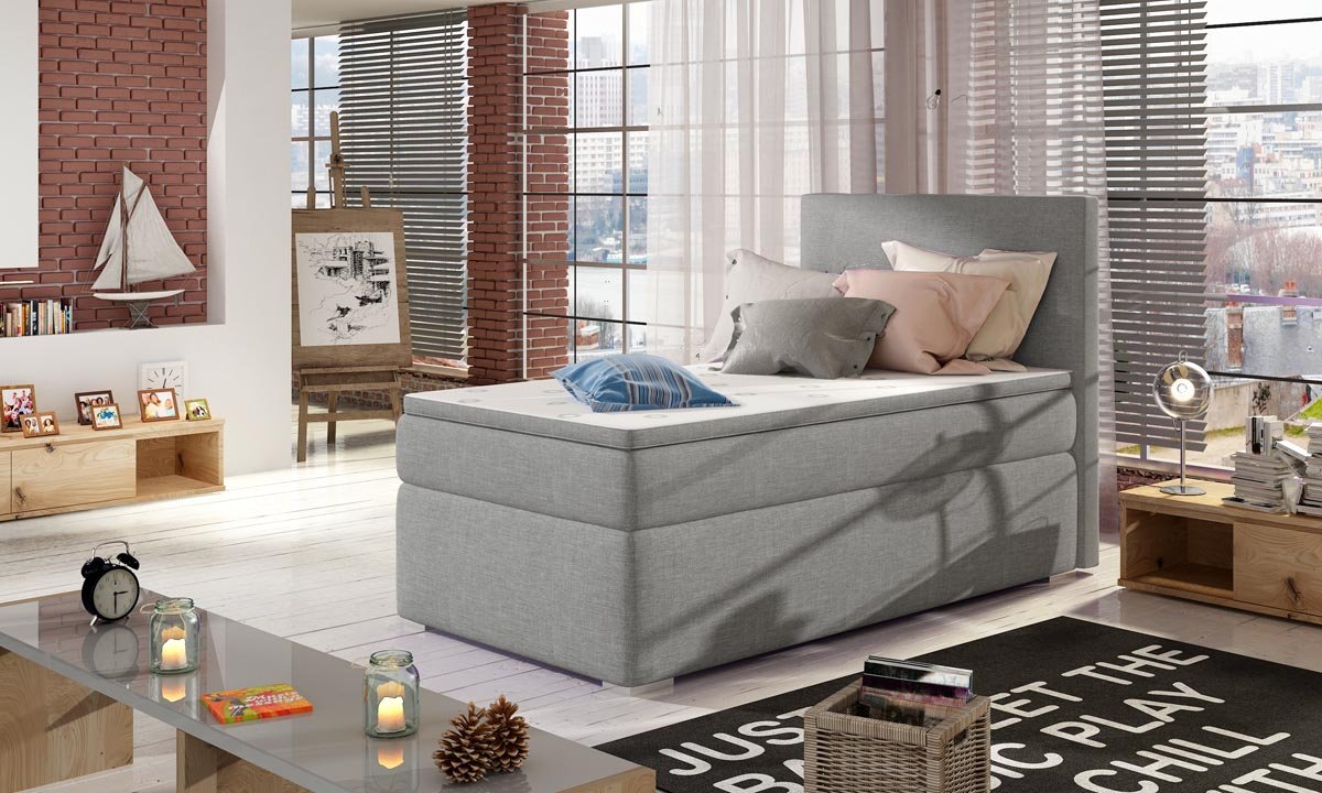 Relio Box Spring Bed 90x200 with Storage